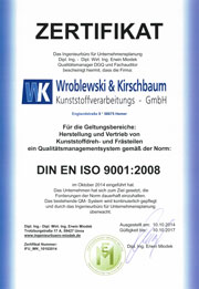 Zertifikat DIN EN ISO 9001:2008